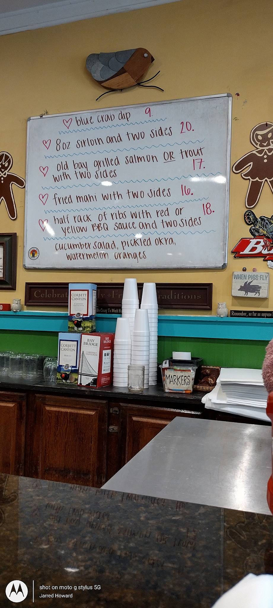 Menu at Harvest Moon Lowcountry Grille restaurant, Ravenel