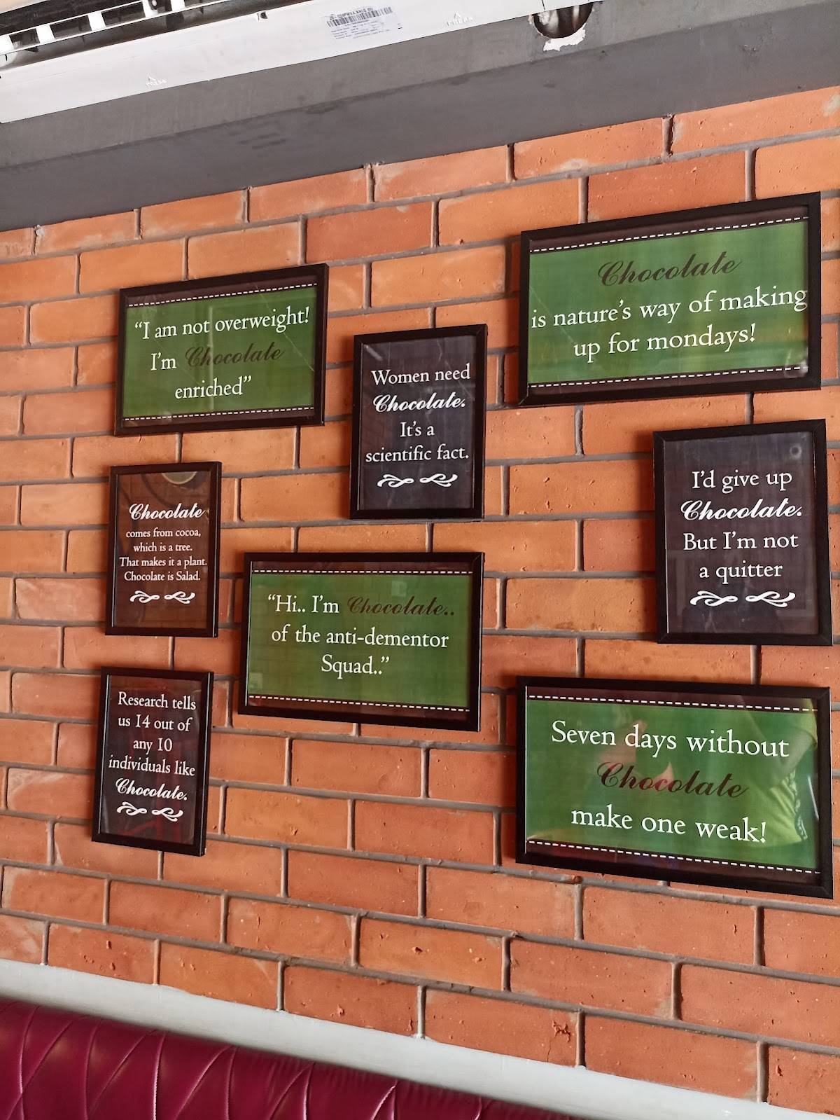 Menu at The Chocolate Room, Jamshedpur