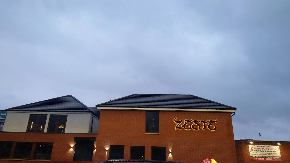 Menu at Zeste Indian Restaurant, Glenrothes
