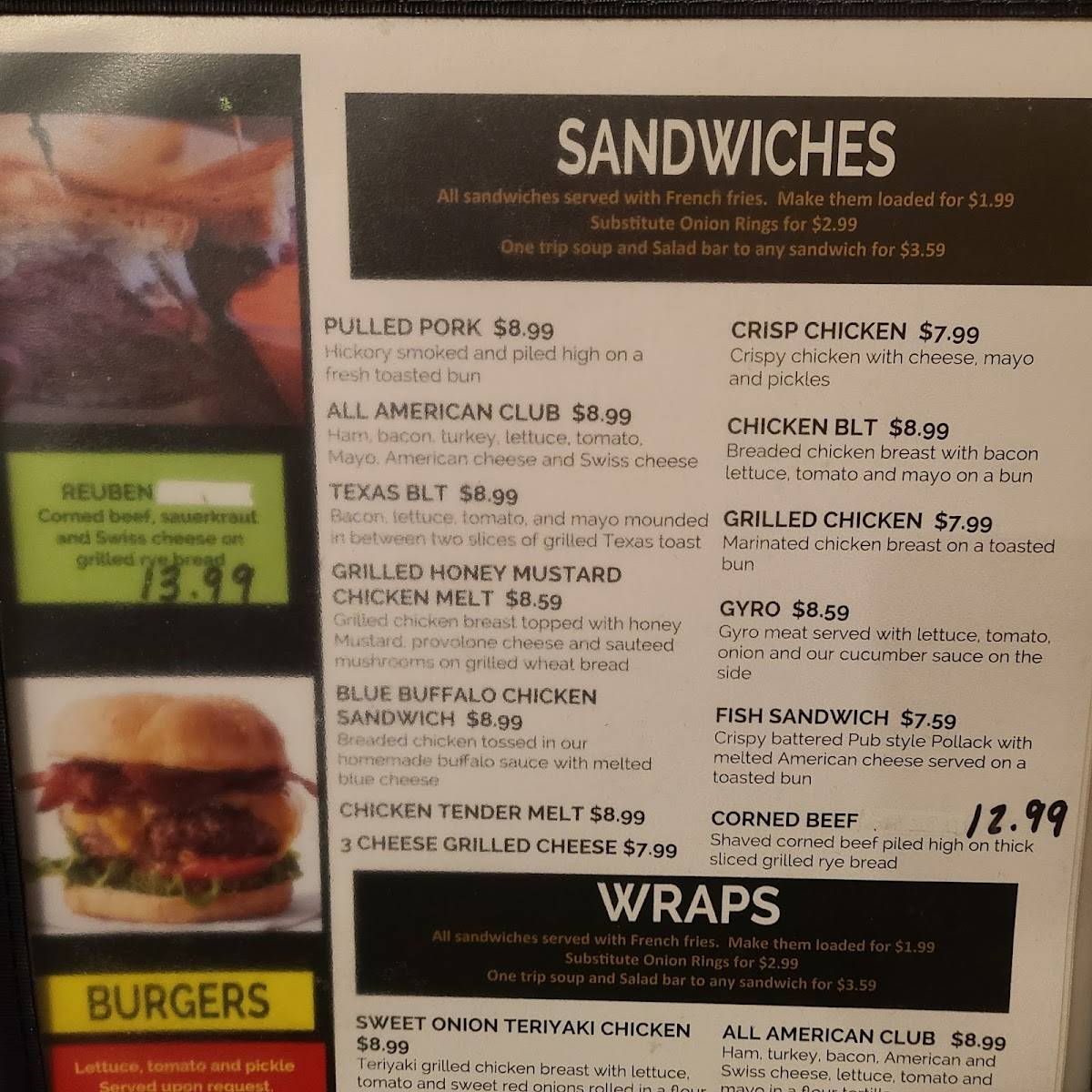 Menu at Joey's Avenue Eatery restaurant, Wickliffe