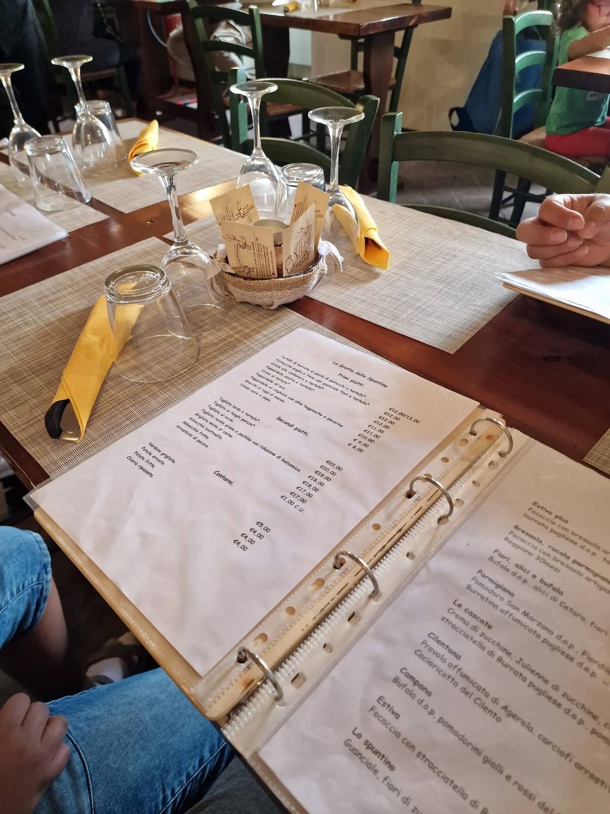 Speisekarte von La Grotta dello Spuntino Trattoria pizzeria, Stroncone