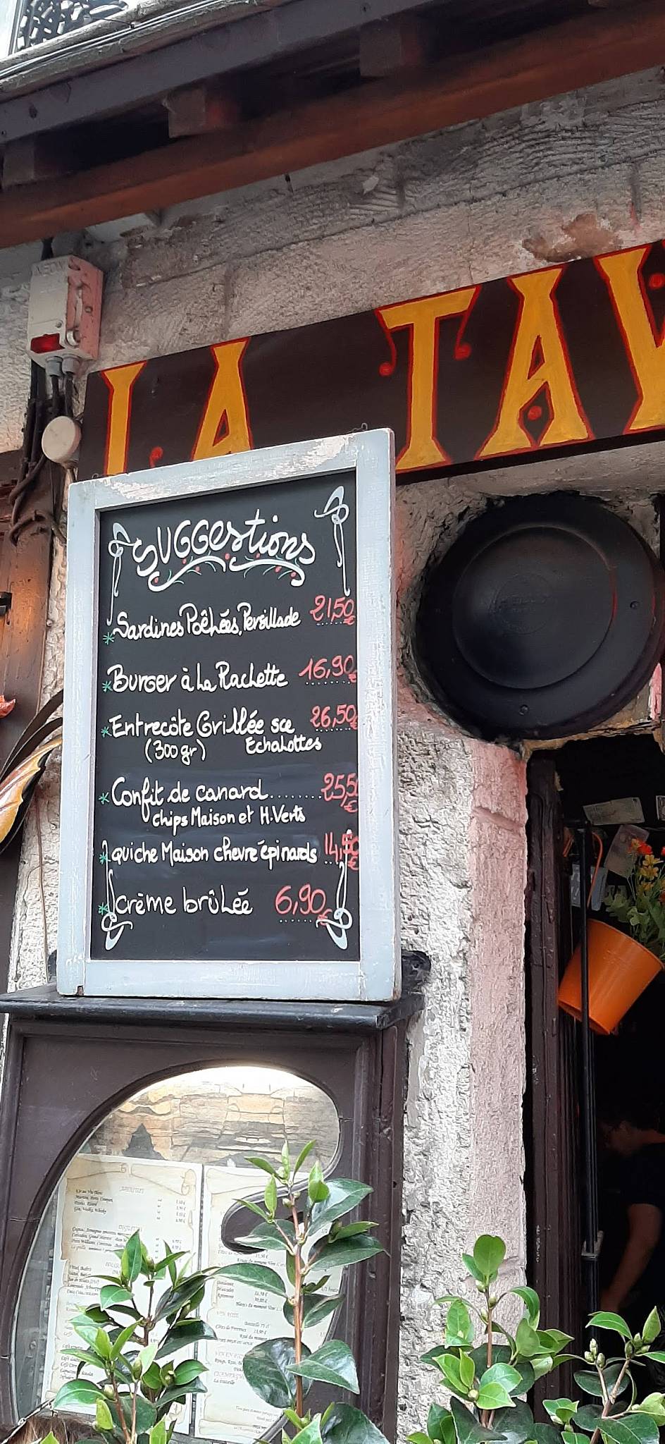 Menu At La Taverne De Montmartre Restaurant Paris