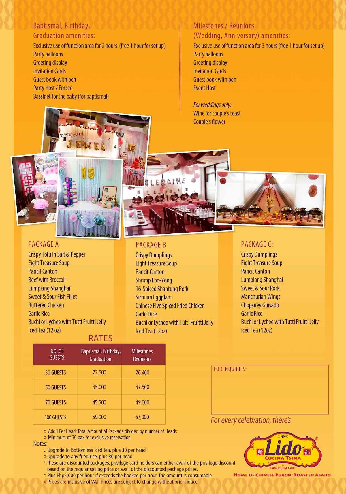 Menu at Lido Cocina Tsina restaurant, Quezon City, Z Square Mall