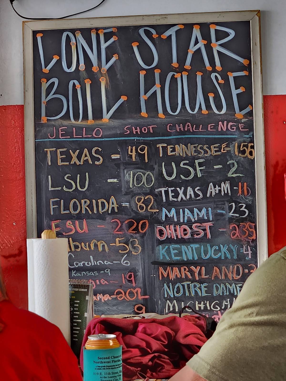 Menu at Lone Star Boil House & Sports Bar, Panama City