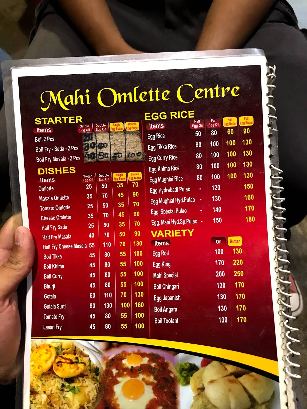 Menu at Mahi Omelette & Chinese, Vadodara
