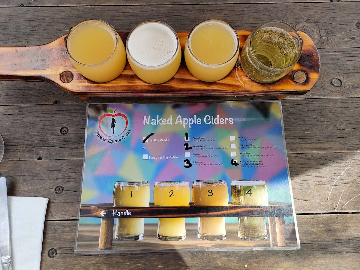 Menu at Naked Apple Cider House restaurant, Karragullen