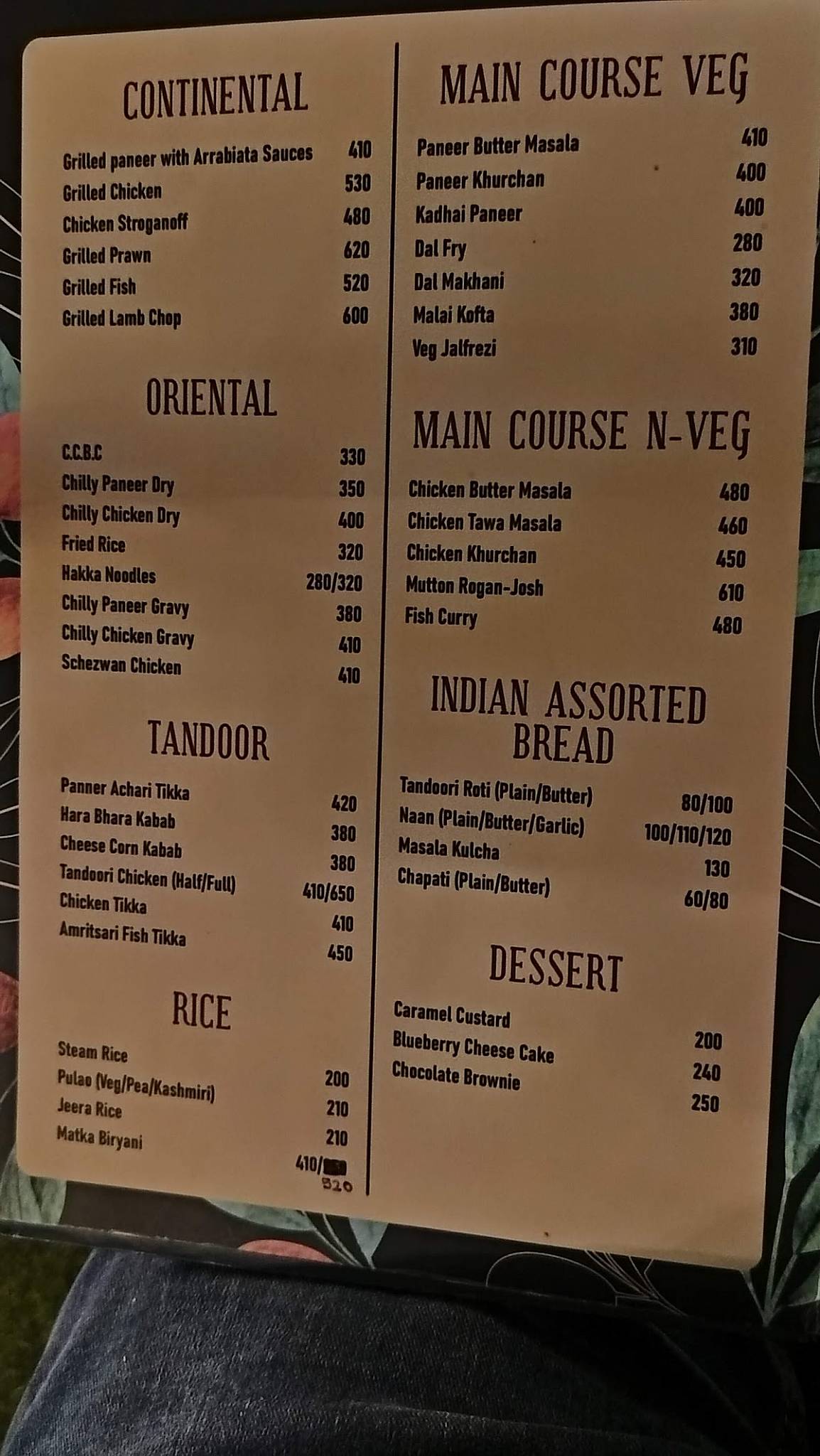 Menu at Olive Garden Rooftop Restro Cum Bar, Guwahati