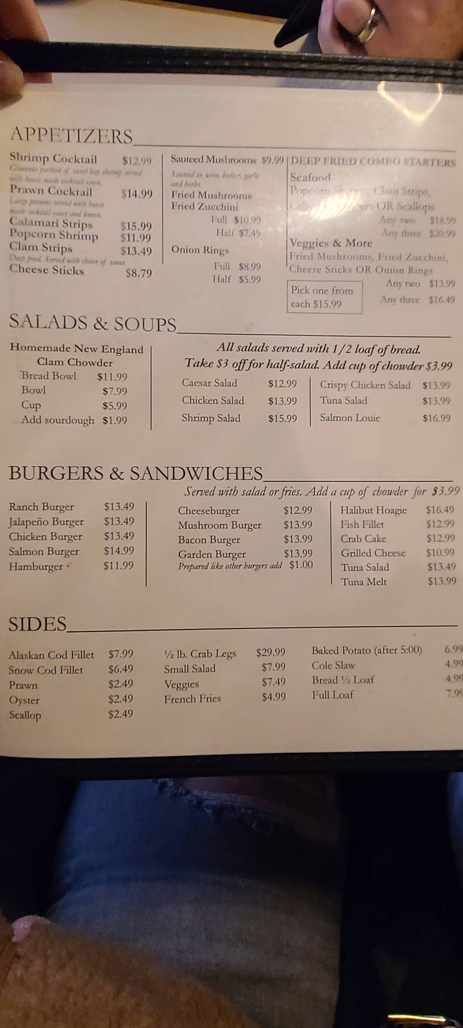 Menu at Pelicans Roost Chowder House restaurant, Chico