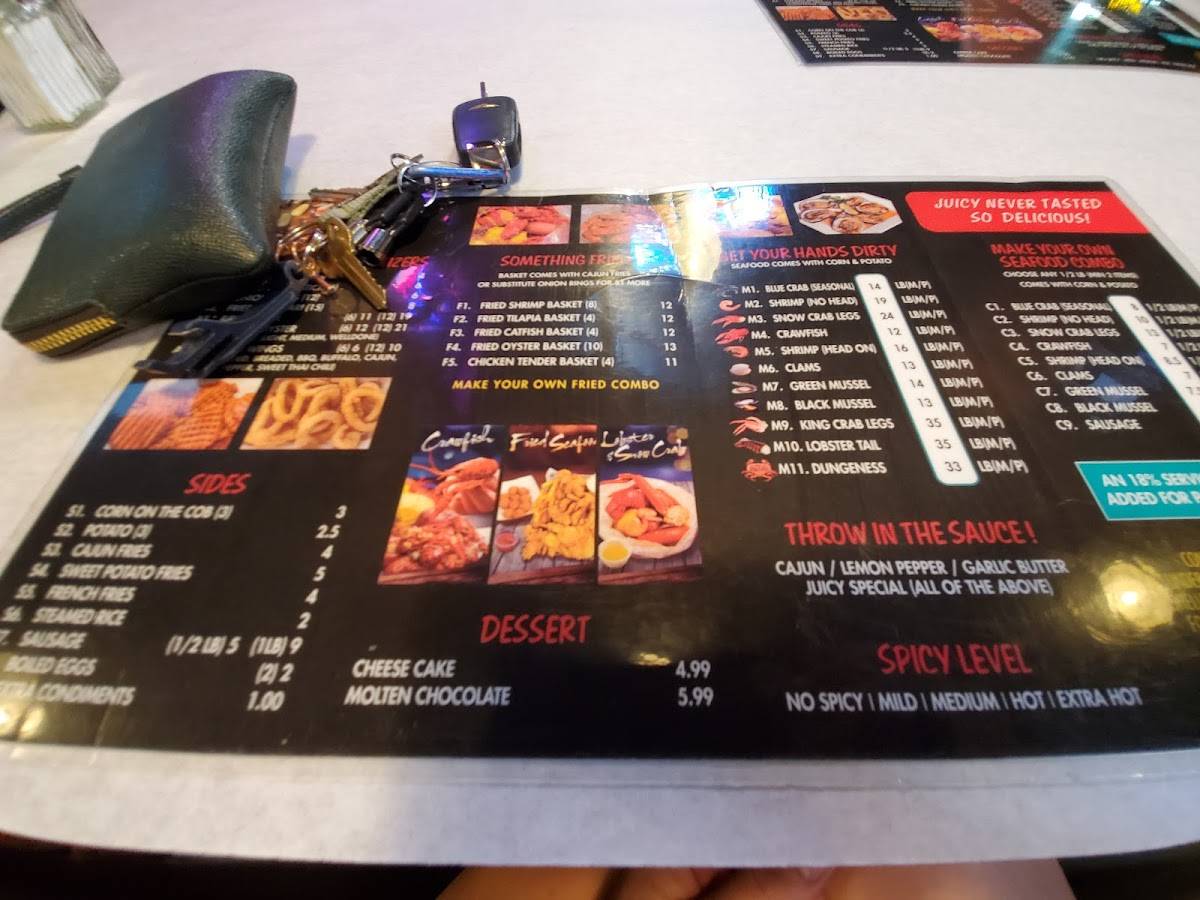 Menu at Red Crab Juicy Seafood pub & bar, WinstonSalem