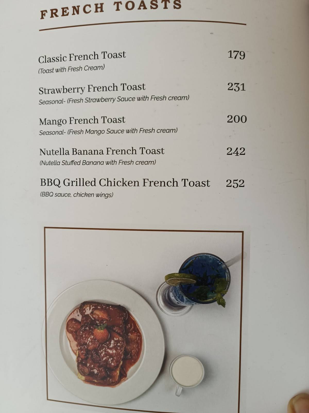 Menu at Coffee cream, Tirur
