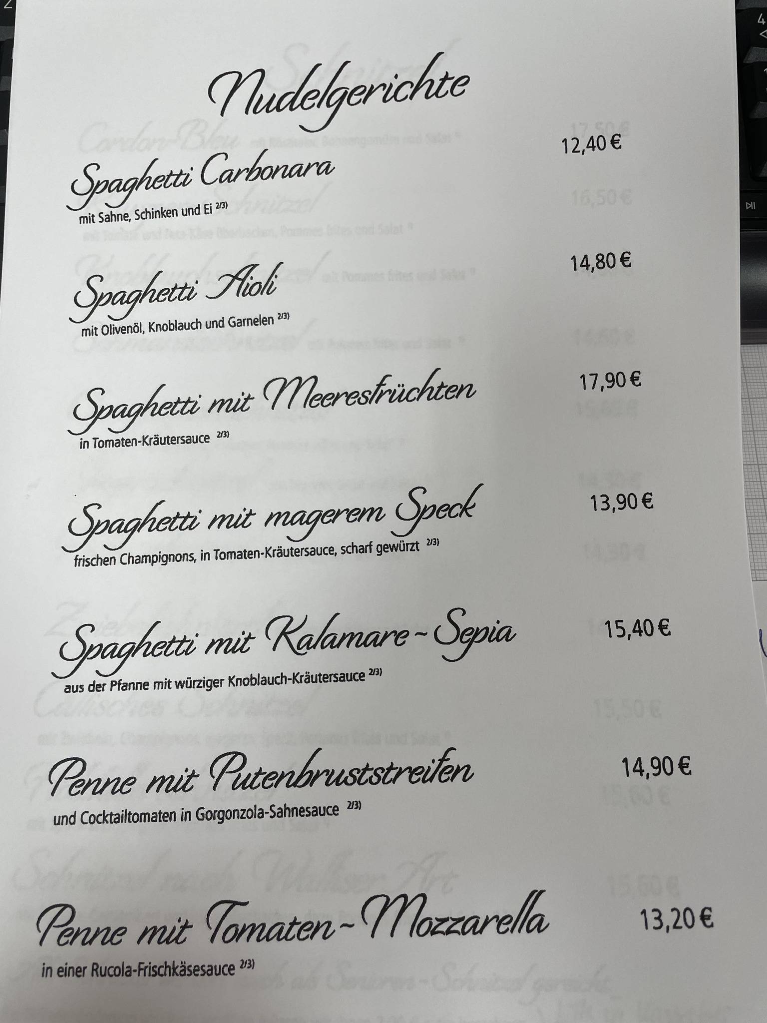 Speisekarte Von Landgasthaus Koch Calden Restaurant Calden