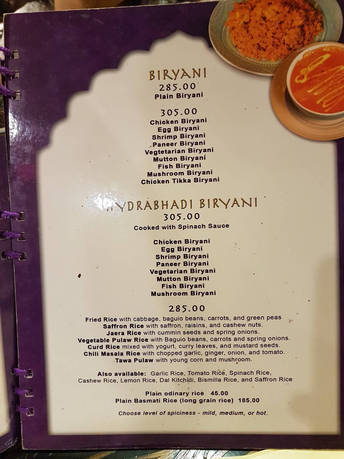 Menu at New Bombay Authentic Indian Cuisine restaurant, Makati ...