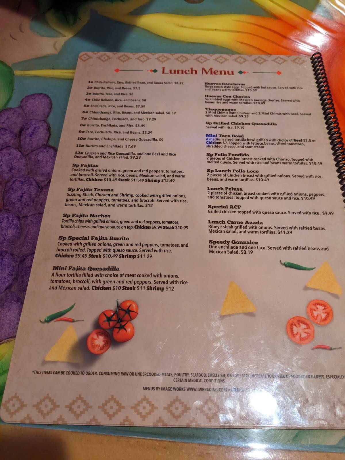 Menu at Tlaquepaque Mexican Restaurant Zanesville, Zanesville, 3090