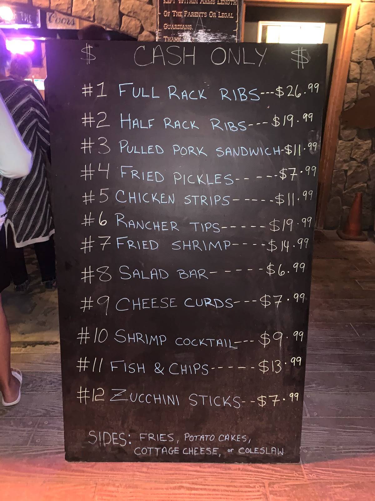 Menu at San Tan Flat steakhouse, Queen Creek