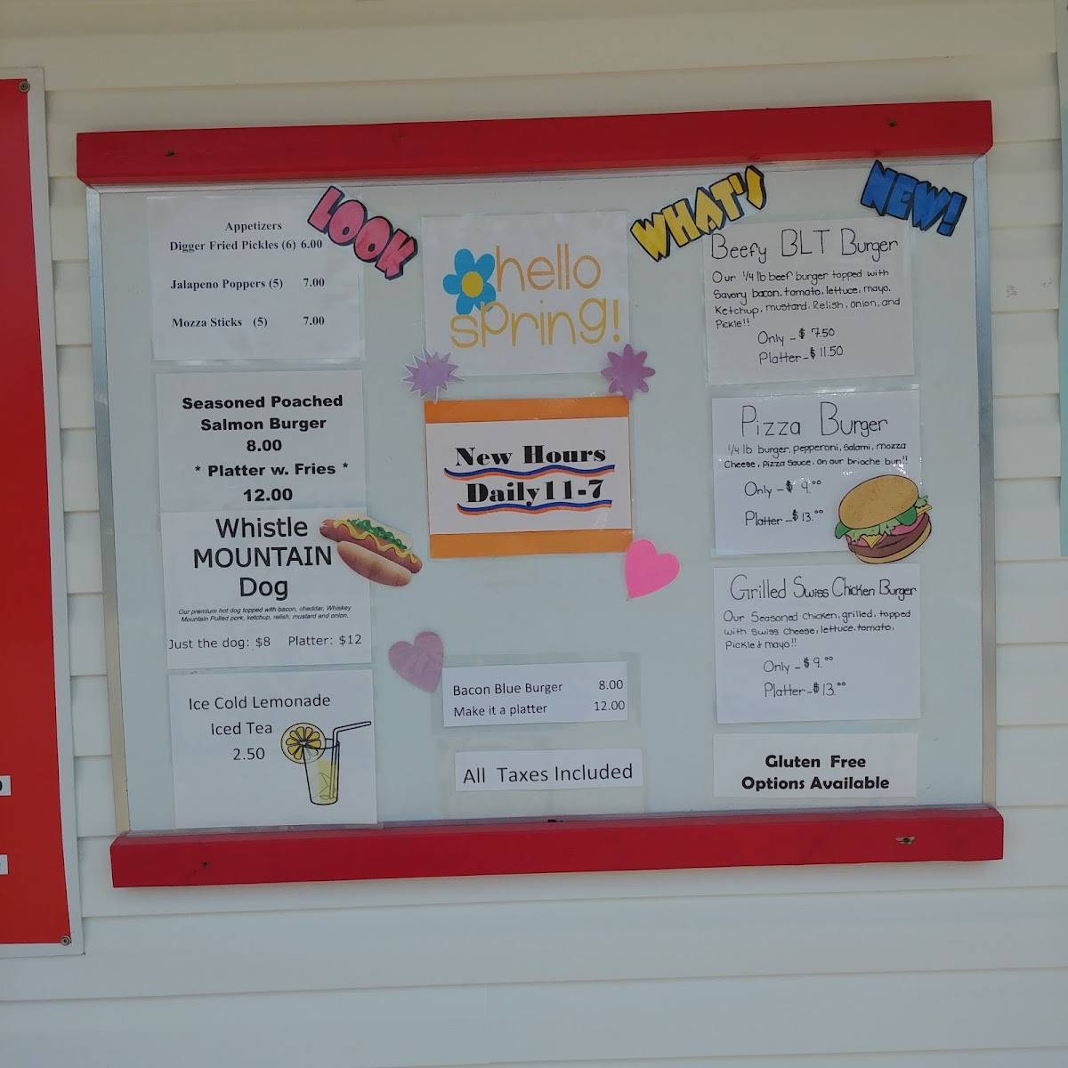 Menu at The Clam Digger restaurant, Chamcook, NB127