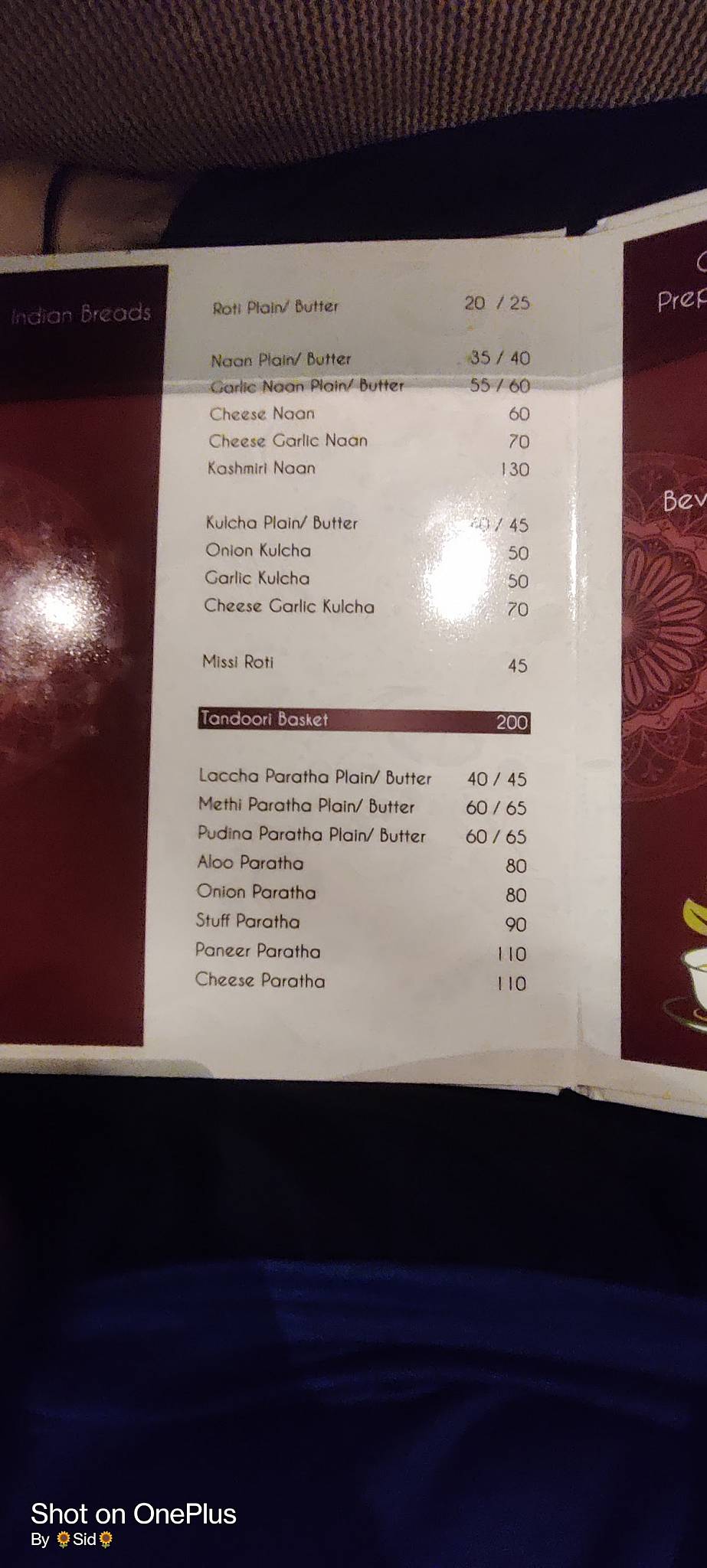 Menu at Veg Curry, Nashik