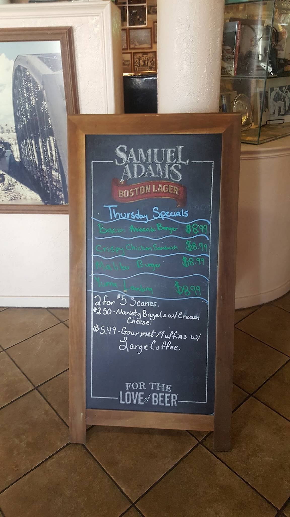 Menu at Yuma Landing Bar & Grill, Yuma