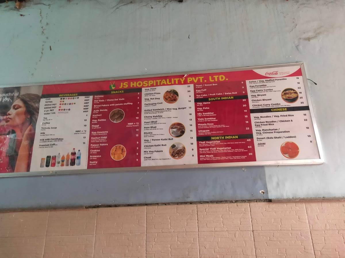 Menu at AIIMS OPD canteen, New Delhi