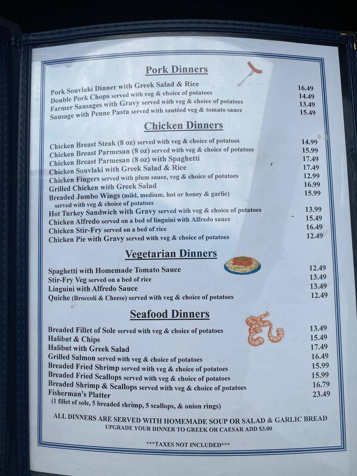 Menu at Anchor Family Restaurant,