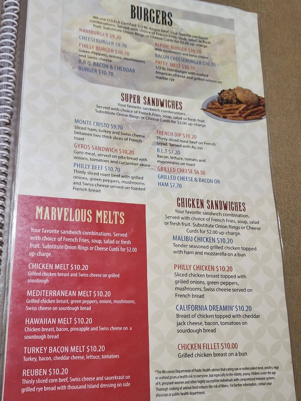 Menu at Chequamegon Family Restaurant, Ashland, 620 Lake Shore Dr E