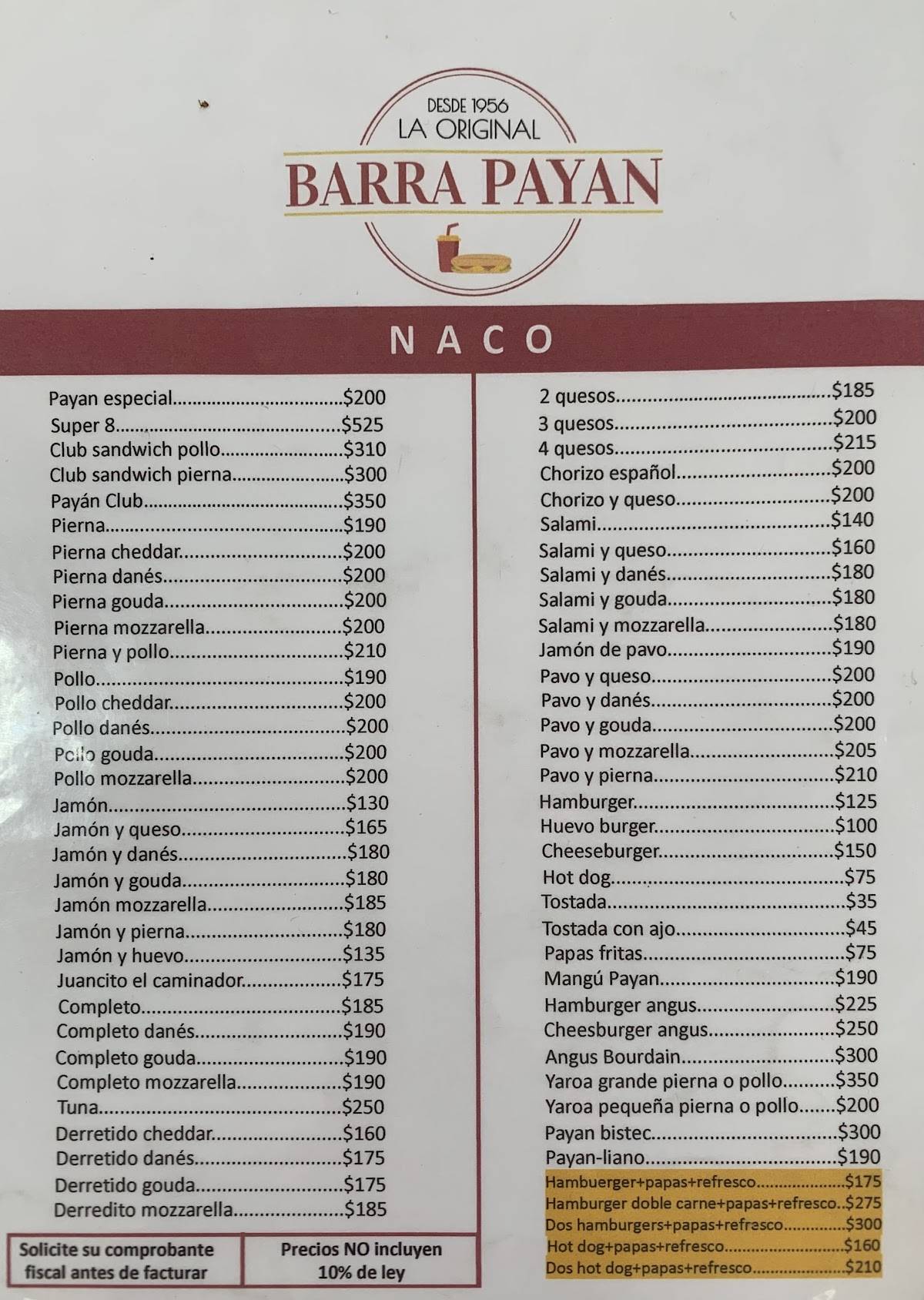 Carta de Barra Payán, Santo Domingo, Av. Tiradentes 16