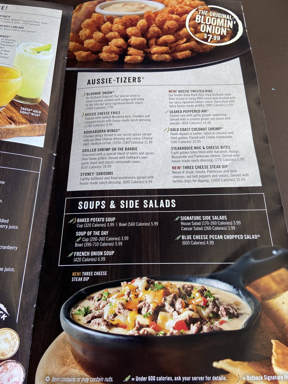 Menu at Outback Steakhouse, Fort Worth, Bryant Irvin Rd