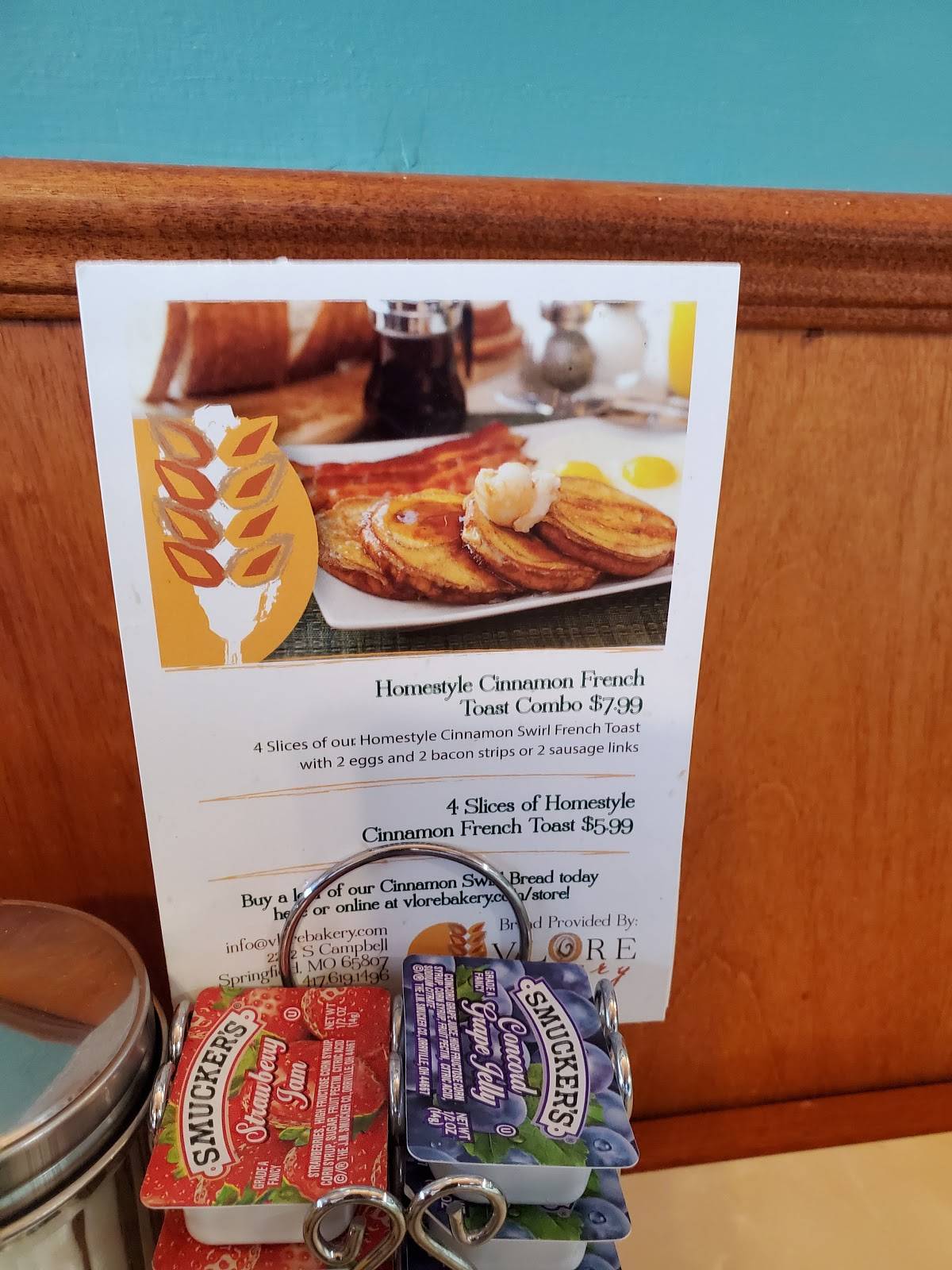 Menu at Busy Bee restaurant, Wonder Lake