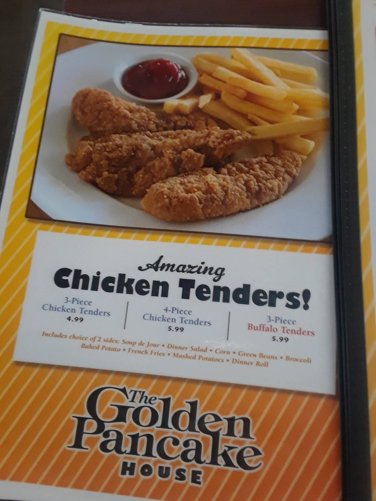 Menu at The Golden Pancake House restaurant, Centralia