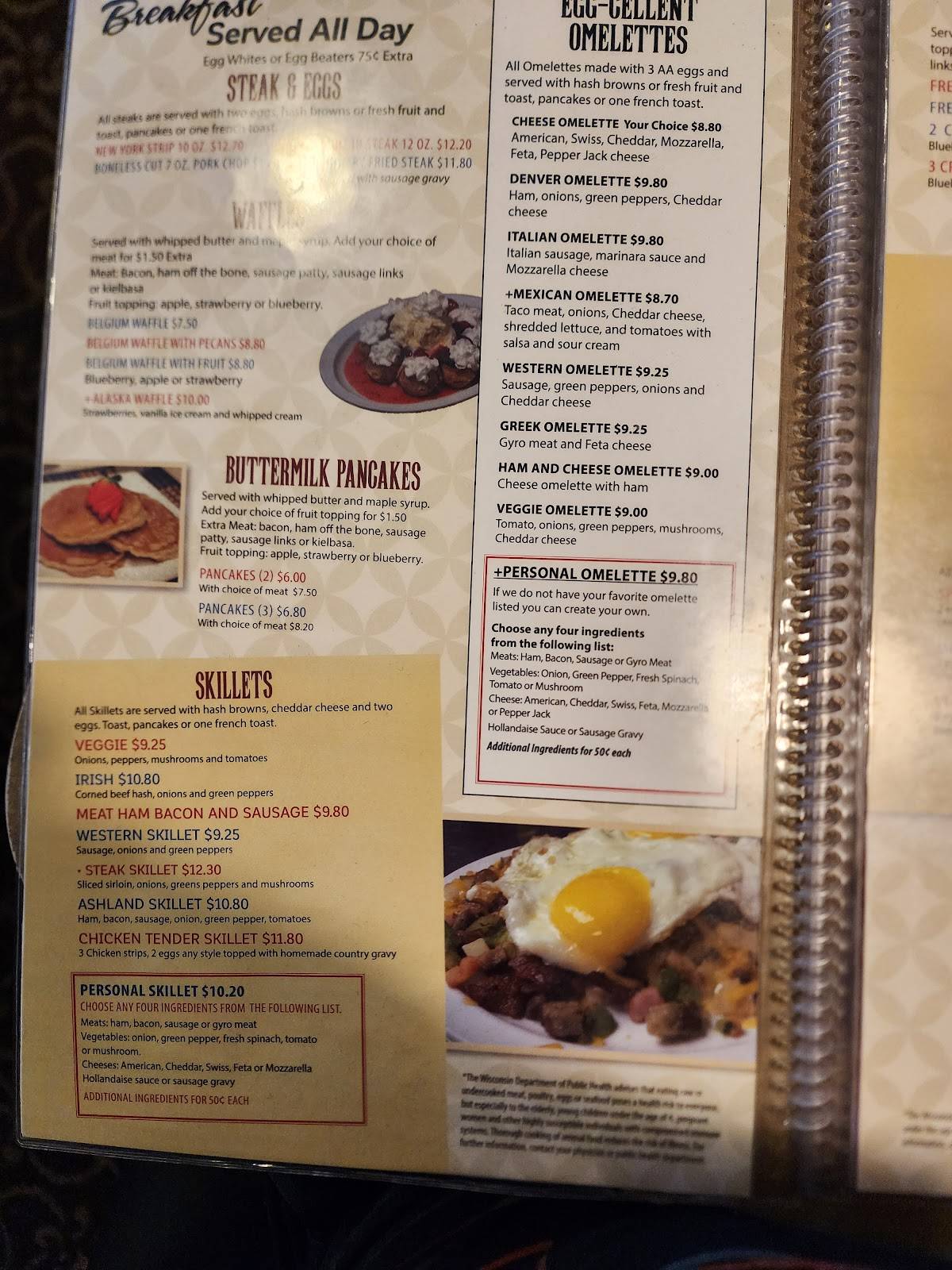 Menu At Chequamegon Family Restaurant, Ashland, 620 Lake Shore Dr E