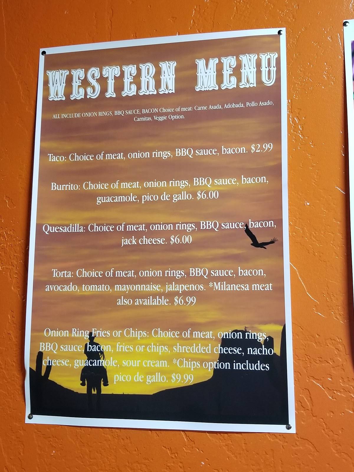 Menu at Tacos el Trompo A Mexican Tradition restaurant, Chula Vista
