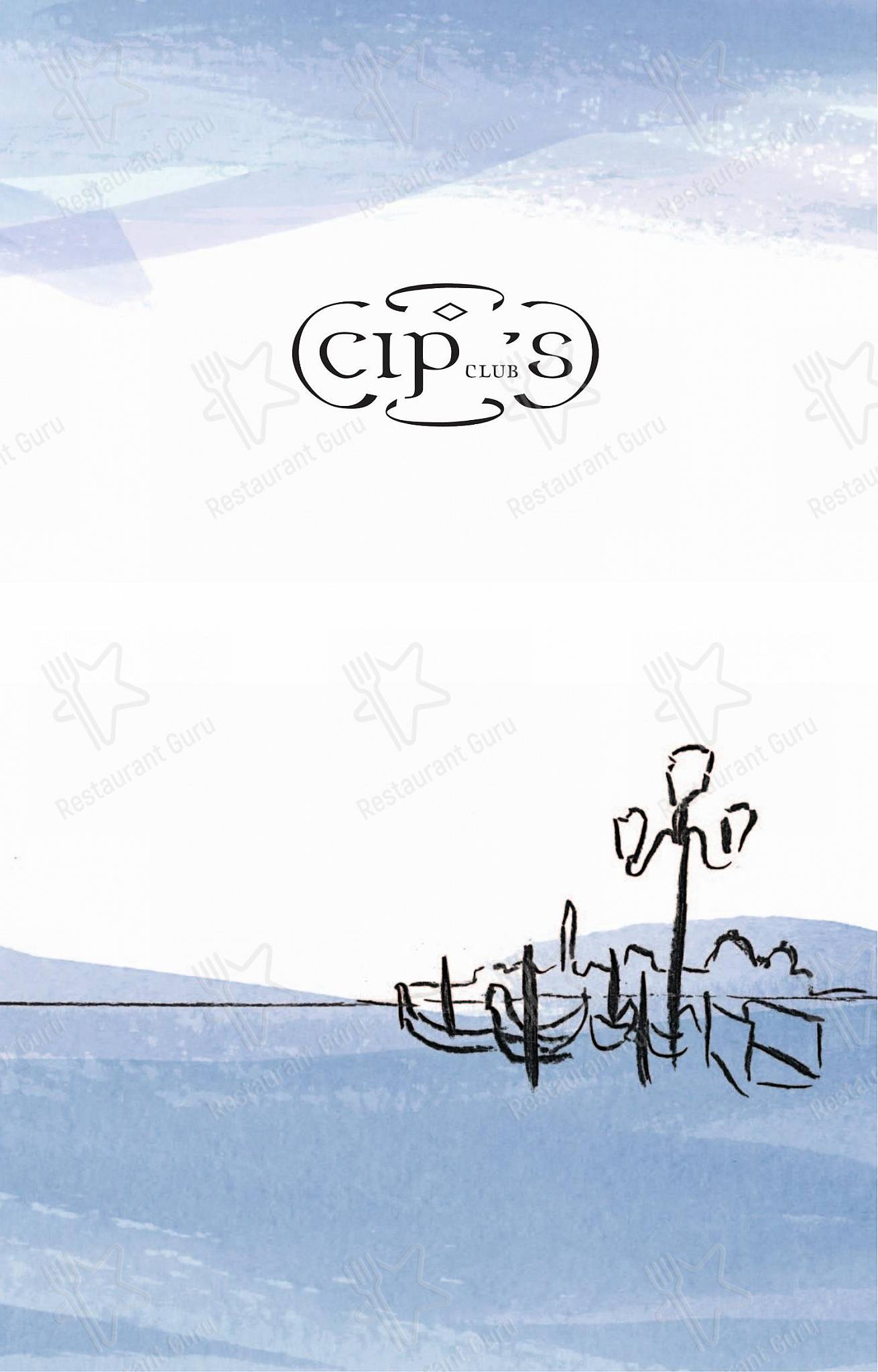 Speisekarte von Cip's Club, Venedig
