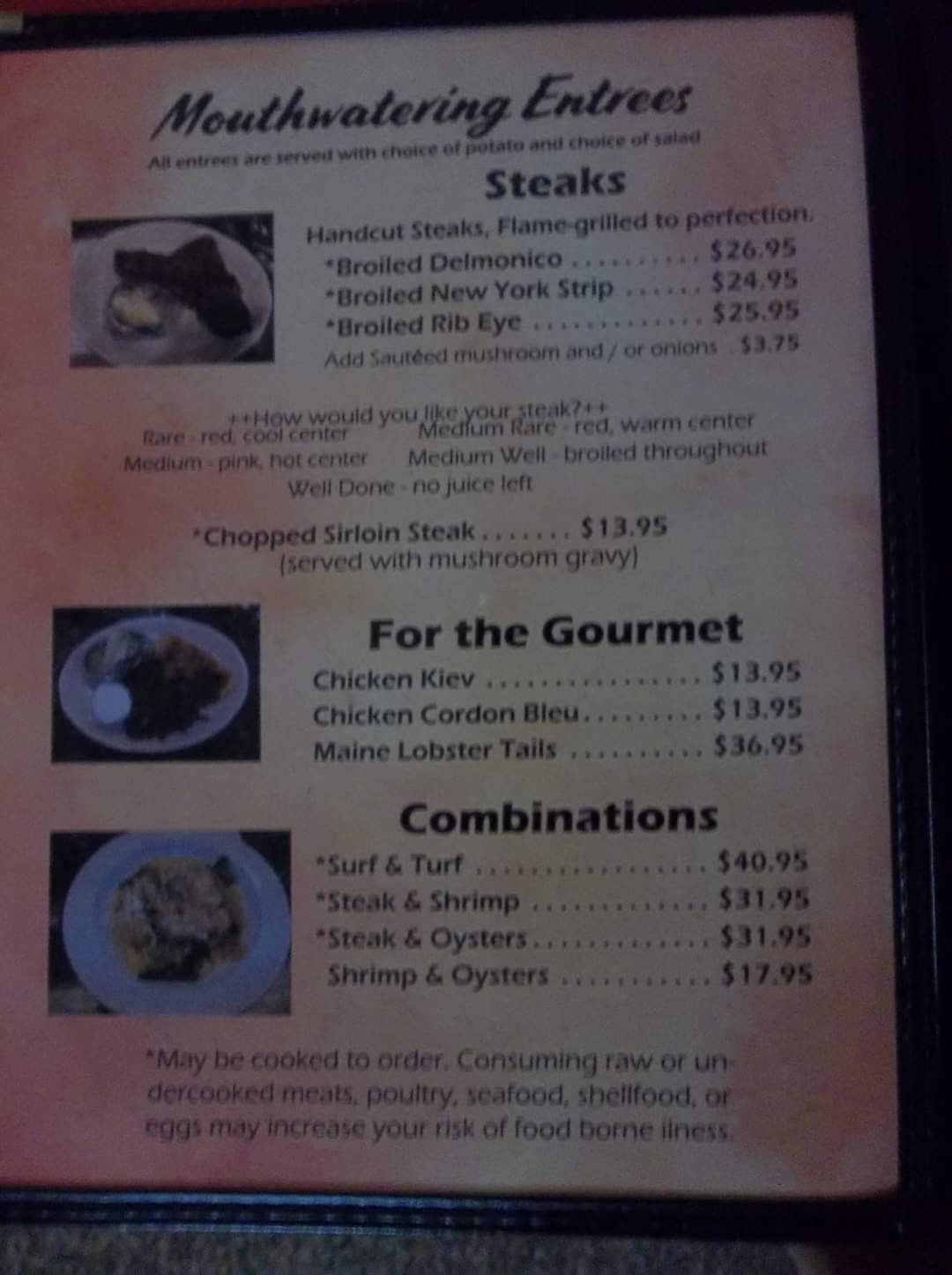 Menu at Central Hotel pub & bar, Curwensville, 300 Filbert St