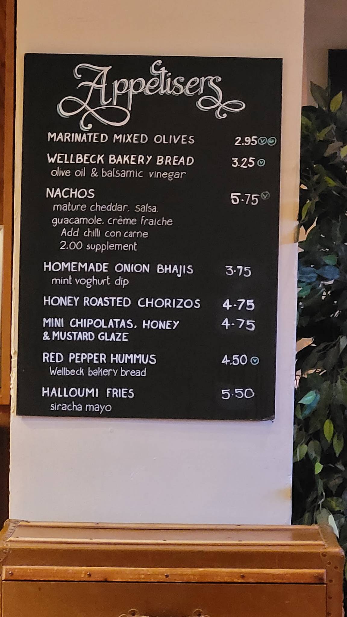Menu at The White Hart pub & bar, Duffield, 36 Town St