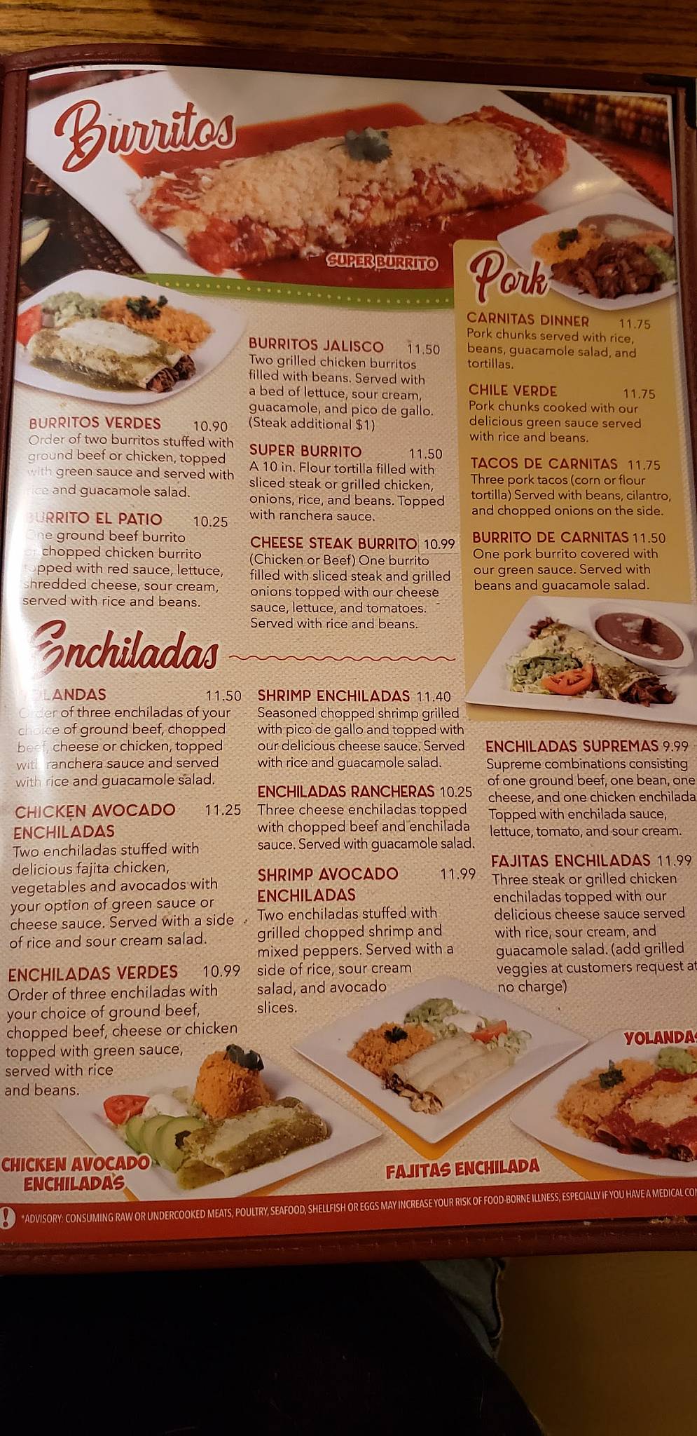 Menu at El Patio Mexican Grill & Cantina restaurant, Enid