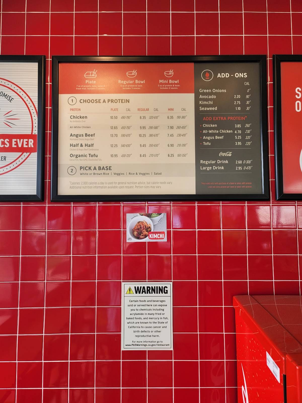 Carta de comida rápida Flame Broiler, Costa Mesa, Harbor Blvd E110