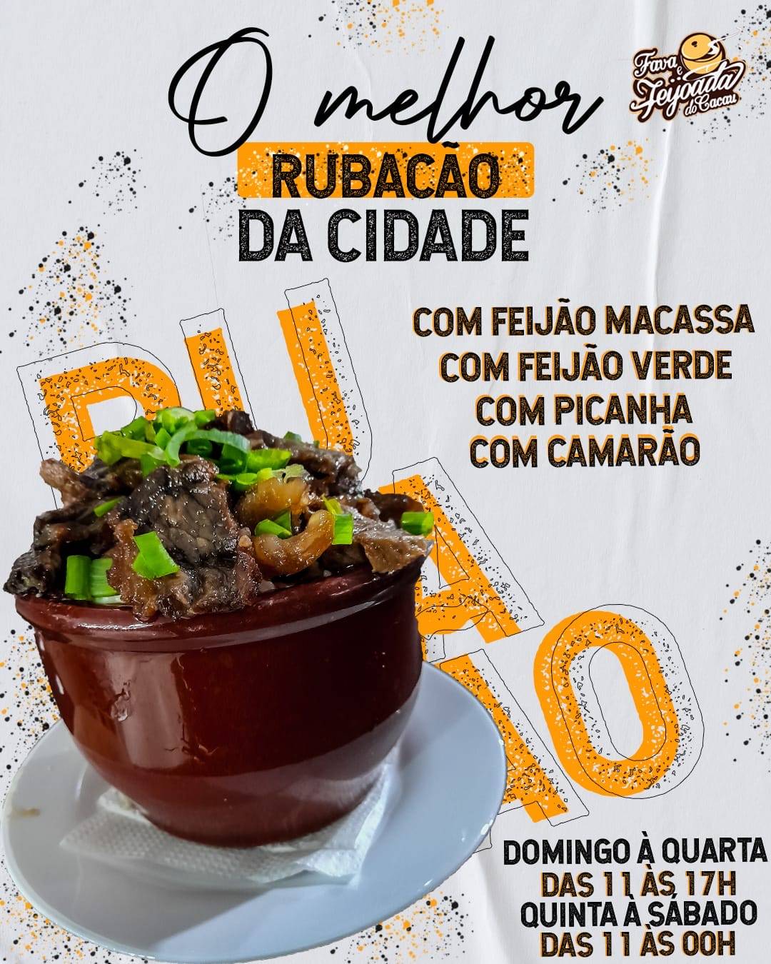 Menu em Fava e Feijoada do Cacau restaurante, João Pessoa