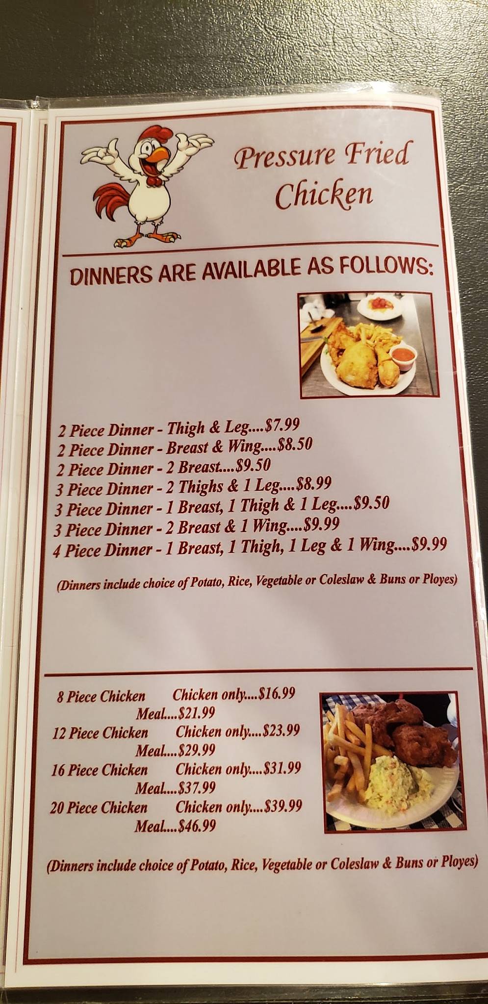 Menu at Dolly's Restaurant, Madawaska, 17 US1