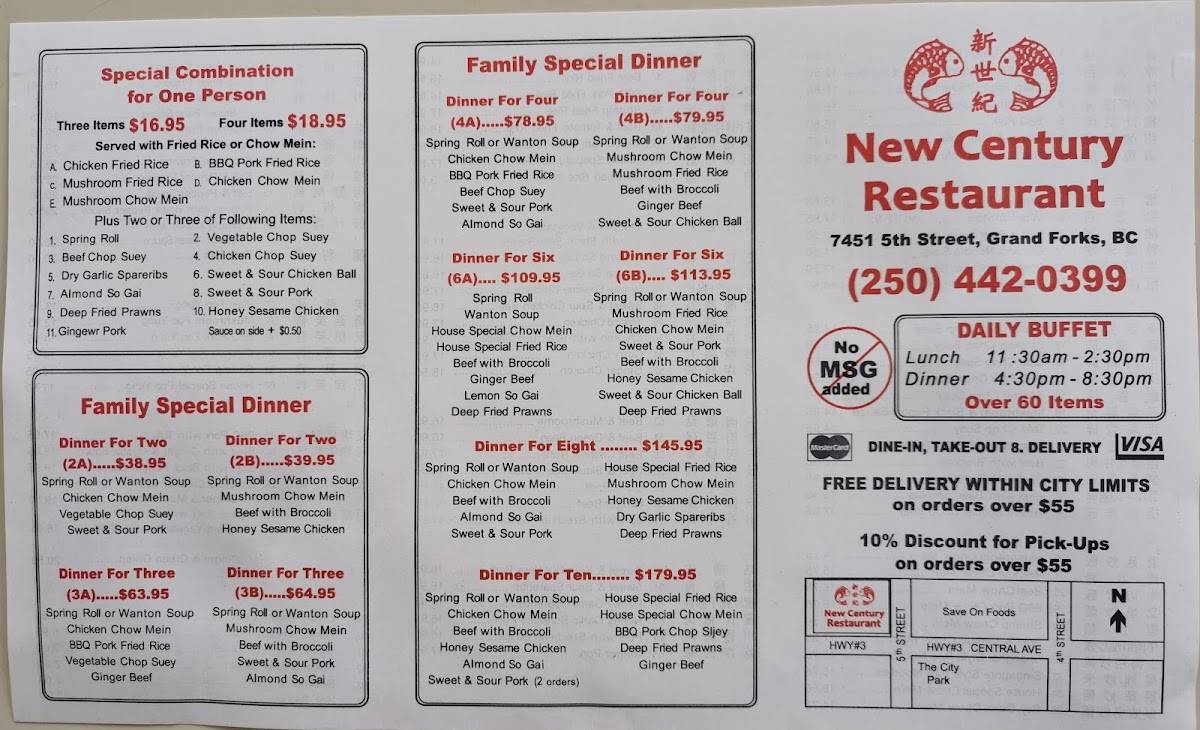 new century restaurant grand forks menu