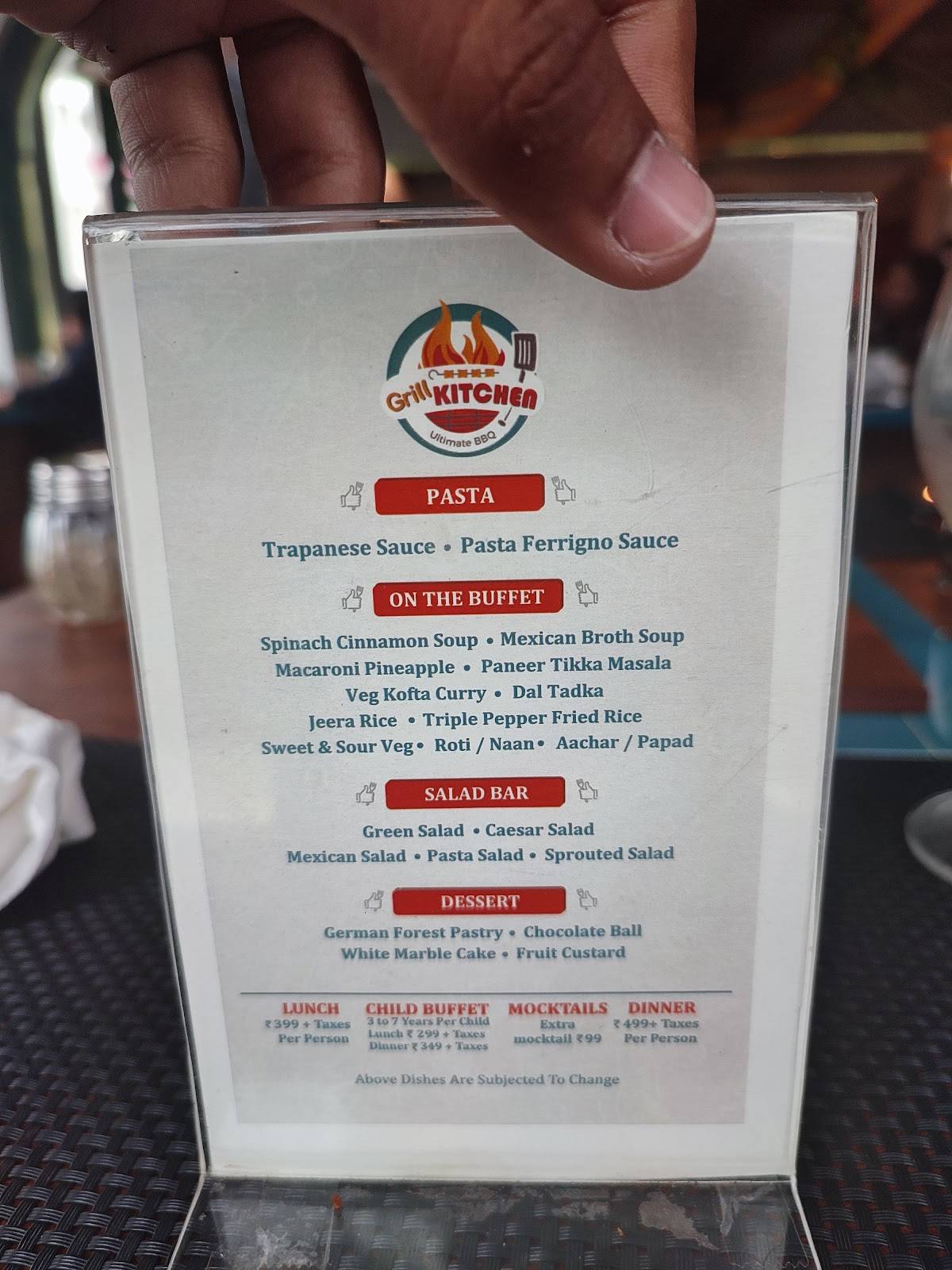 Menu at Grill kitchen Ultimate BBQ Sindhu Bhavan, Ahmedabad