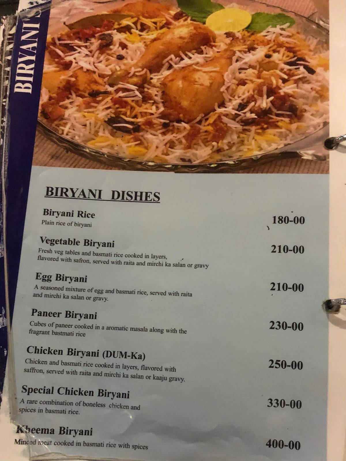 Menu at Peacock Restaurant, Karimnagar, near