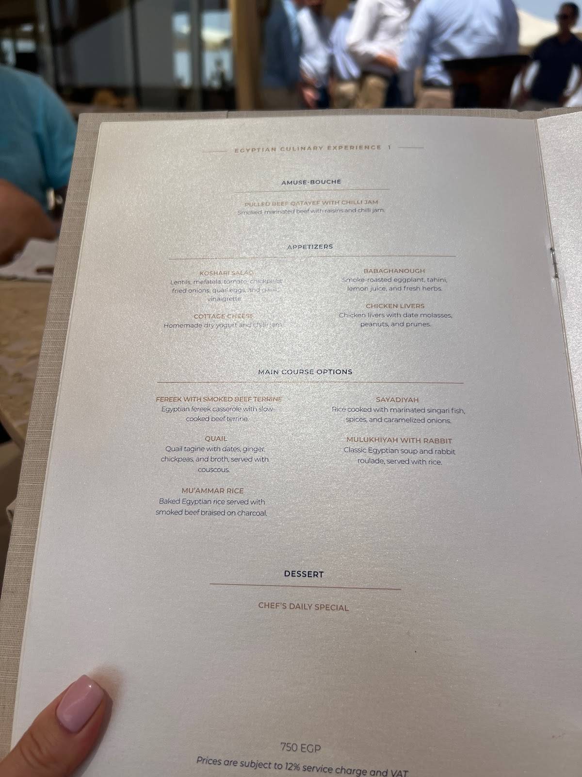 Menu At Khufu S Restaurant Giza