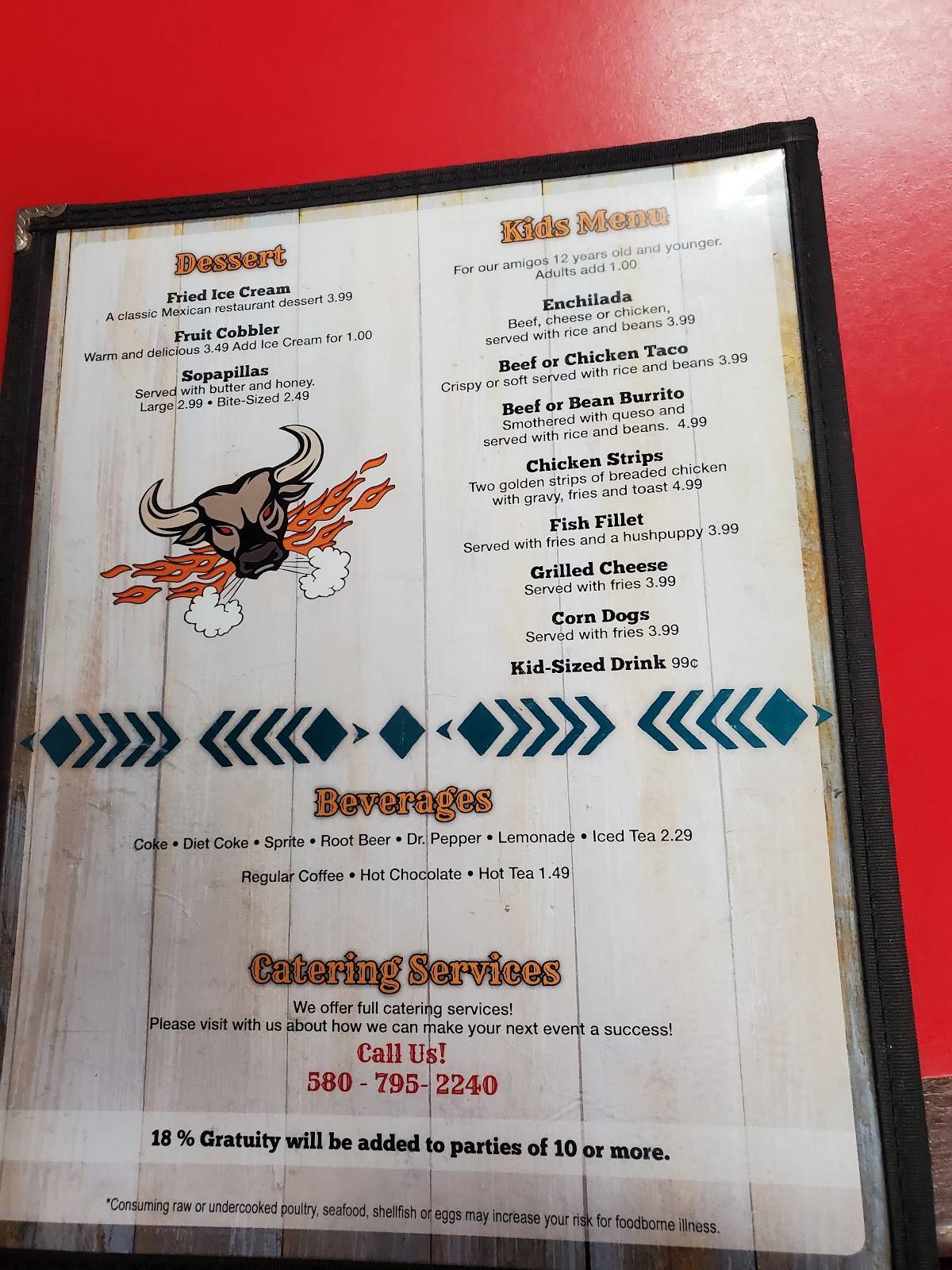 Menu at La Grande Mexican Restaurant, Madill, N 1st St