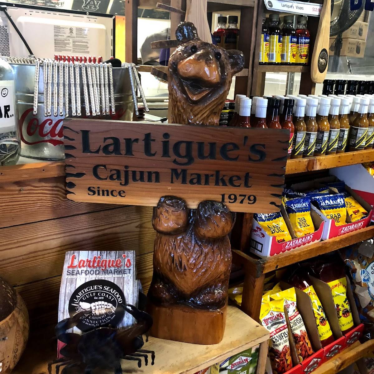 Menu at Lartigue's Original Fresh Seafood Market restaurant, Orange Beach