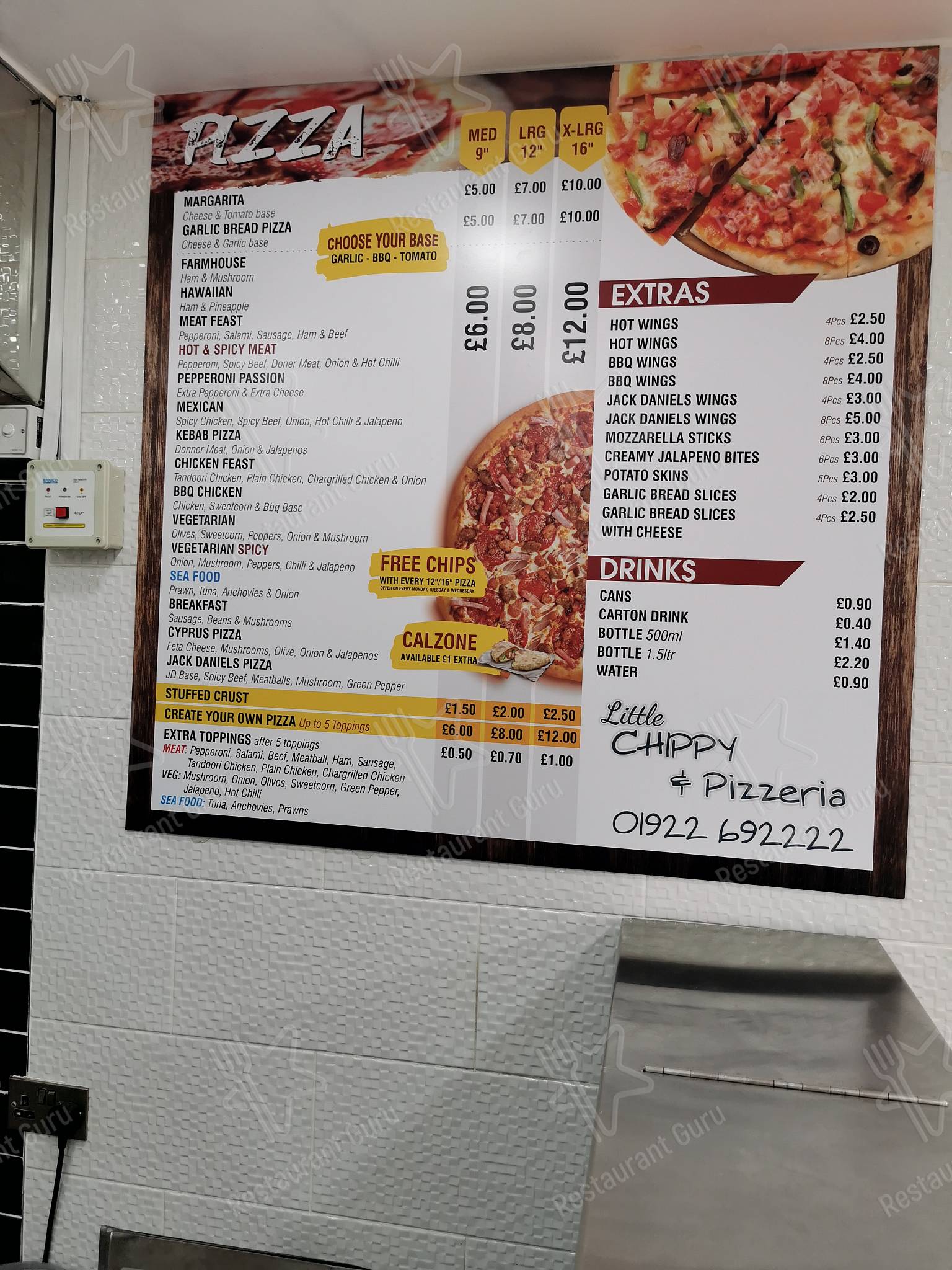 Menu at Little Chippy And Little Pizzeria, Walsall