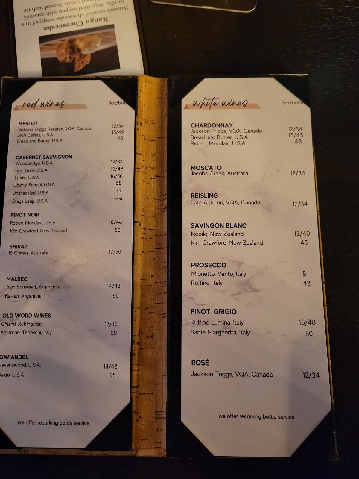 Menu at Lot 88 Steakhouse & Bar, Sudbury