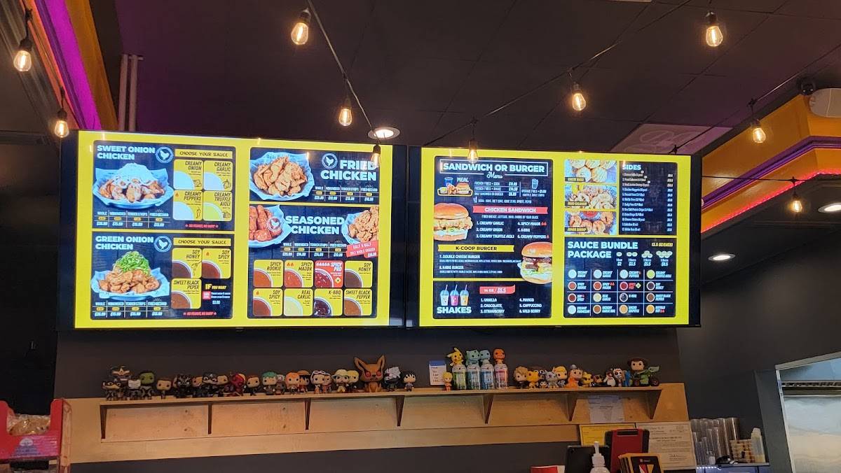 Menu at KCOOP restaurant, Morton Grove