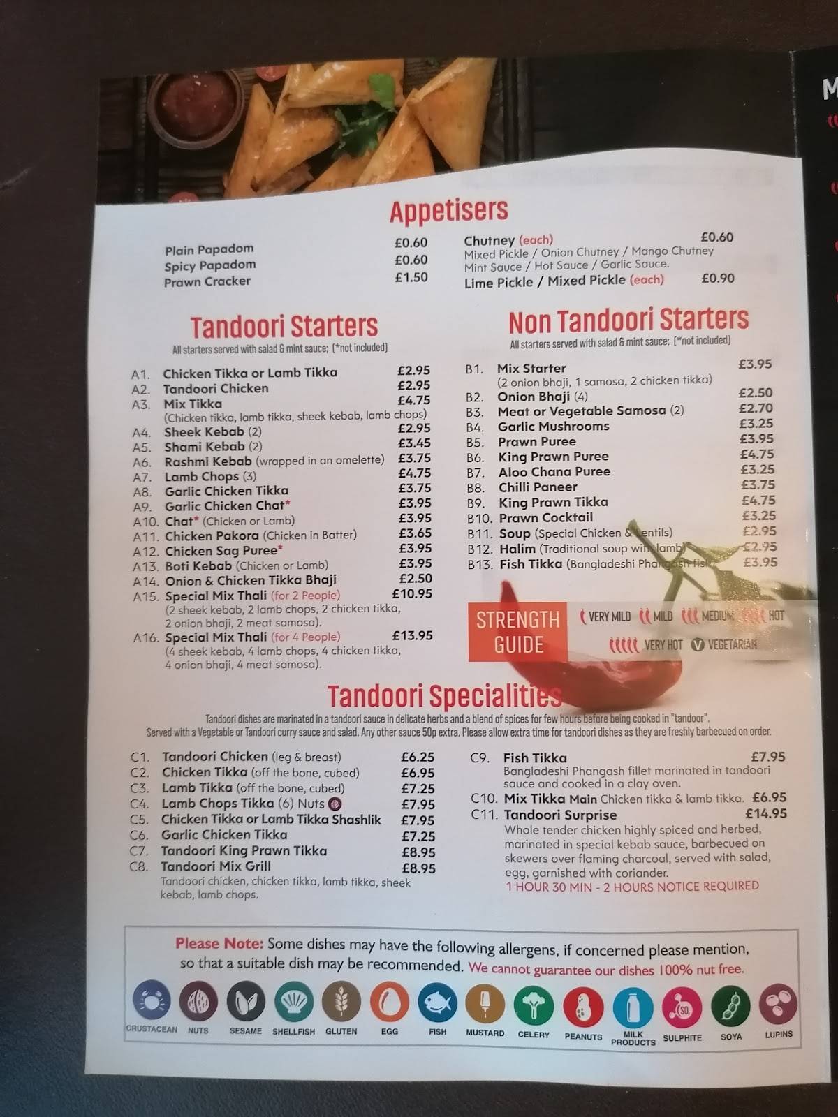 Menu at Moss Bank Express restaurant, St Helens