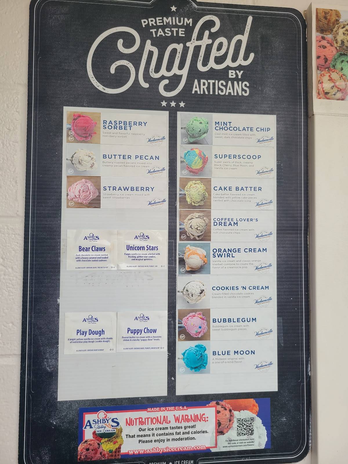 Menu at The Dugout restaurant, Otterbein