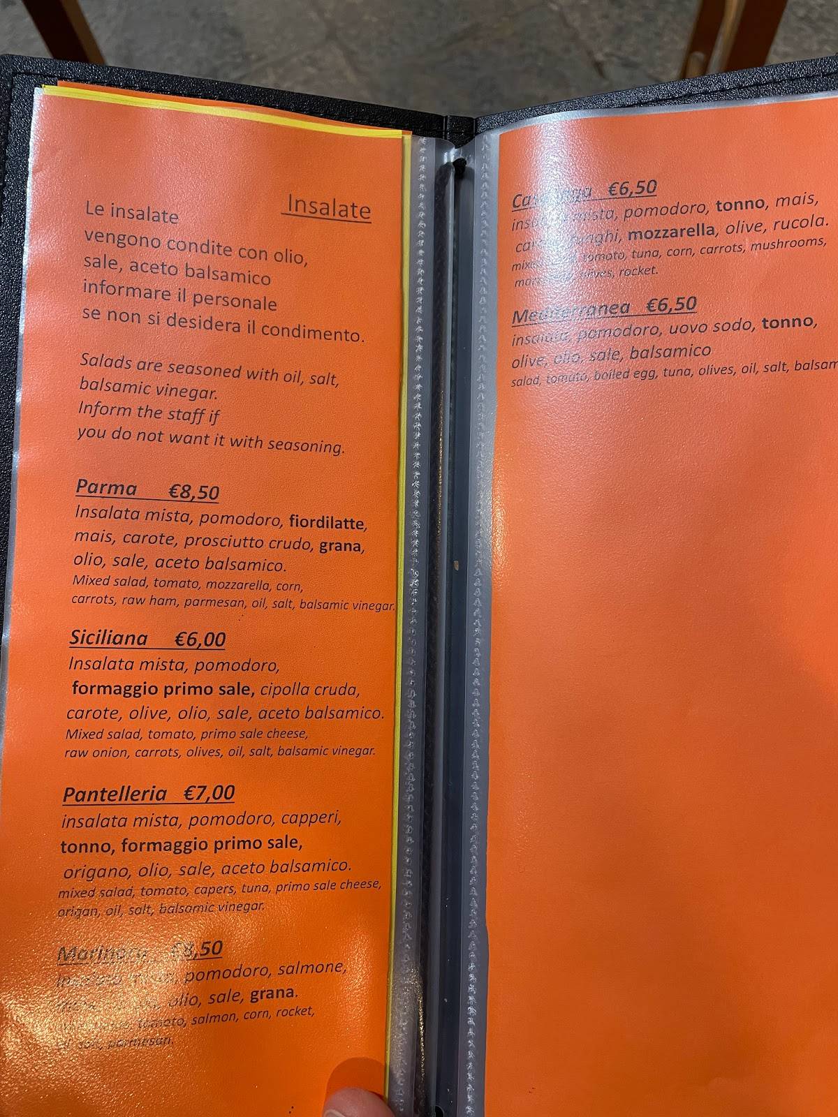 Menu da Pizza & Pizza Trapani ristorante, Trapani, Piazza Notai