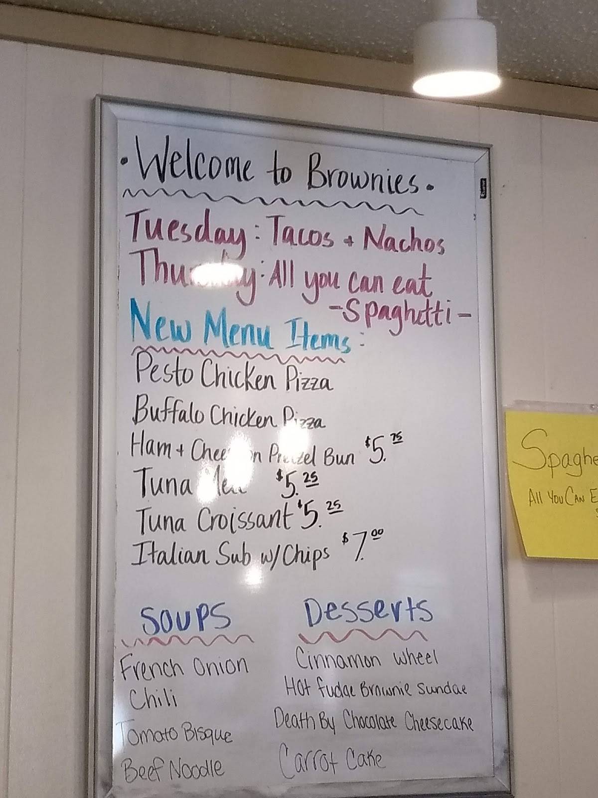 Menu at Brownie's House of Pizza pizzeria, Tecumseh